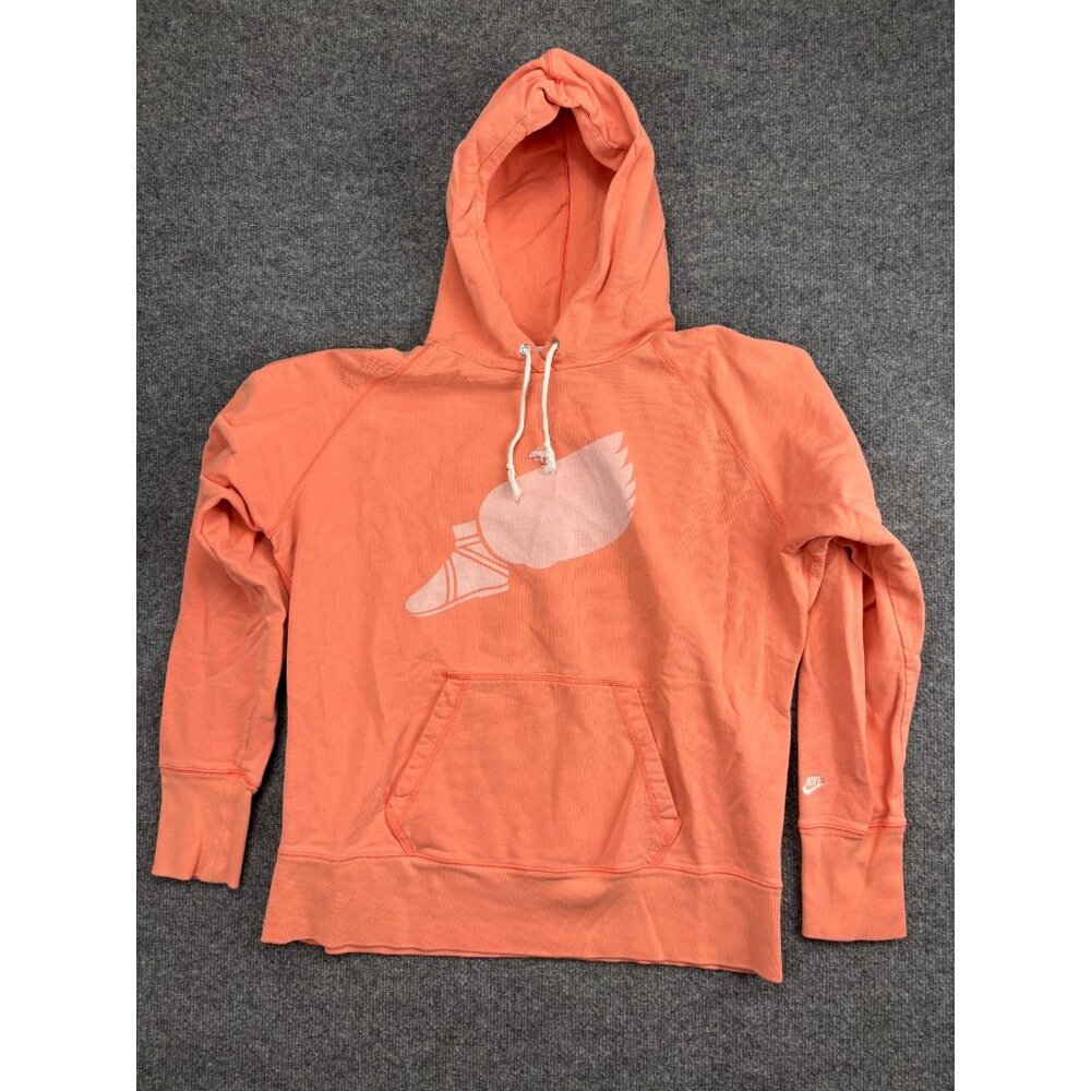 Nike Hoodie Women's 2XL Pink Track & Field‎ Pullover Sweater Winged Shoes Flight